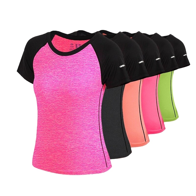 T-shirt da donna a manica corta da yoga Top Fitness